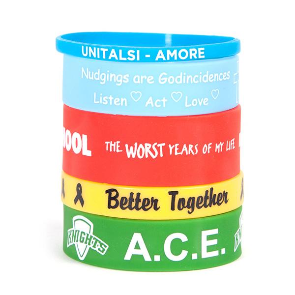 Silicone Wristband Screen Printed - WBSS