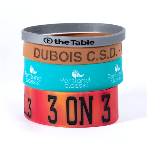 Silicone Wristband Debossed Color Fill