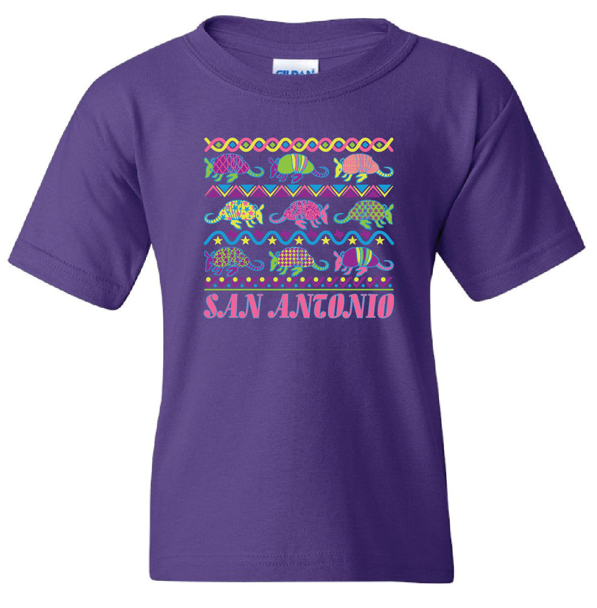 S0002 - Neon Armadillo Kids - Purple